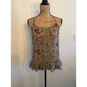 Fun & Flirt Women's Razorback Sheer Chiffon Blouse Top Size Small